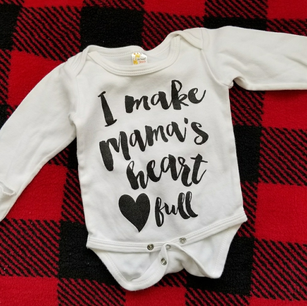 🔥SOLD🔥|My Heart Is Full| Graphic Baby Onesie